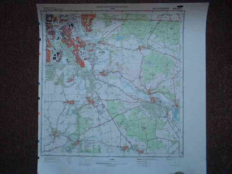Vojenská profesionální tajná mapa Plzeňska 1:25 - foto 10