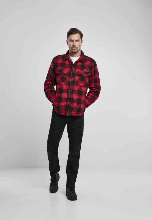 Bunda Brandit Lumberjacket - červená-černá - foto 6