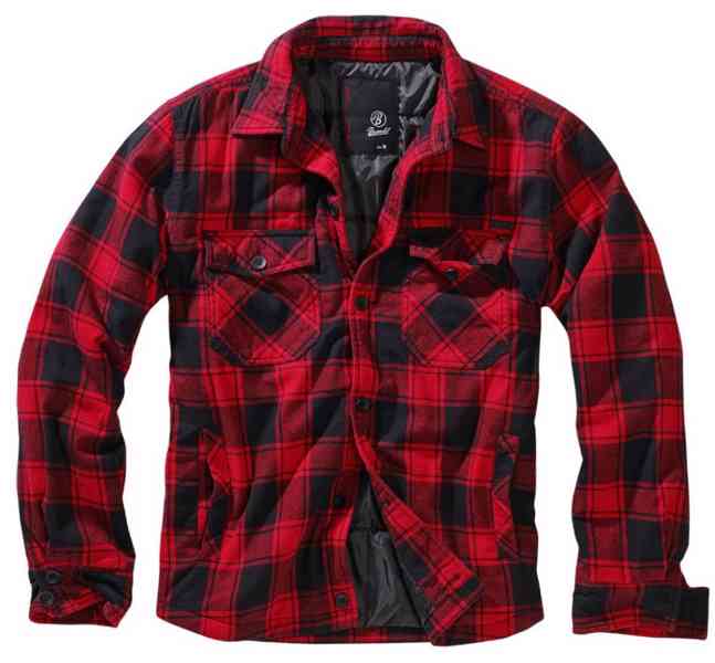 Bunda Brandit Lumberjacket - červená-černá - foto 9