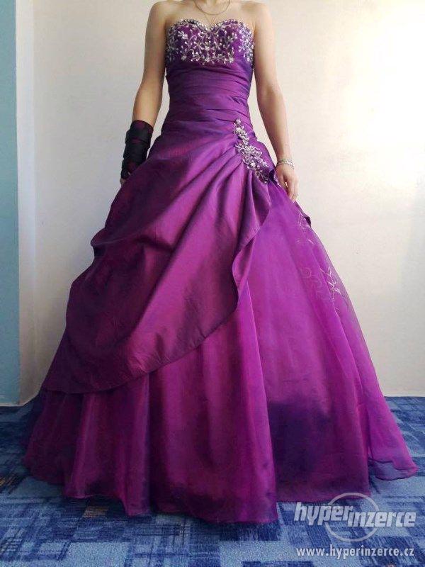 Plesové šaty - fialové - foto 4