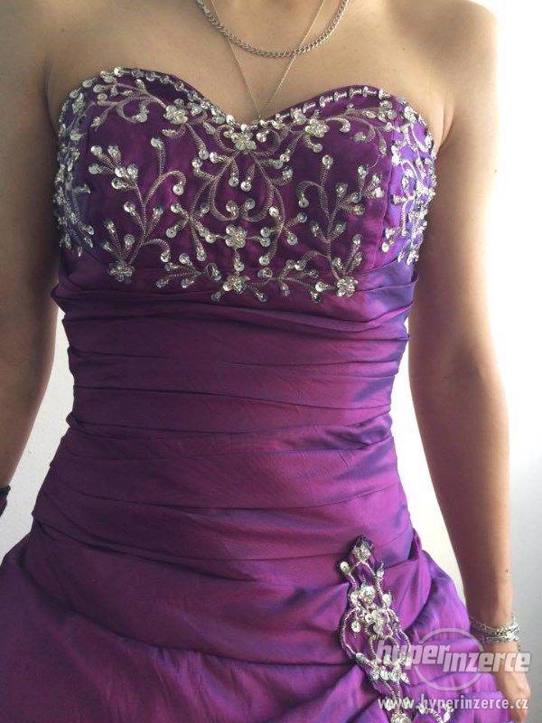 Plesové šaty - fialové - foto 6