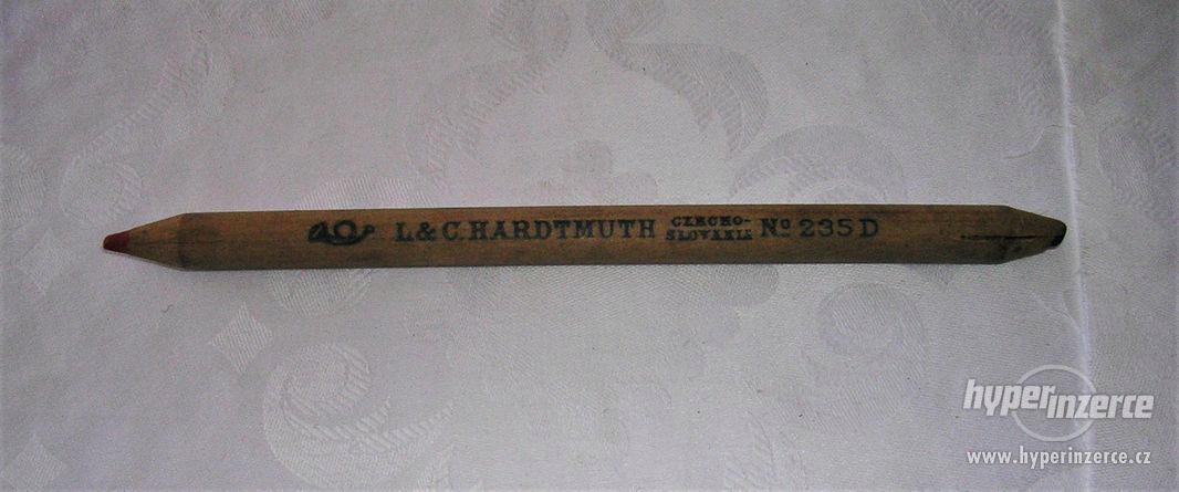 dvoubarevná tužka L. C. Hardtmuth 235D se znakem pošty - foto 1