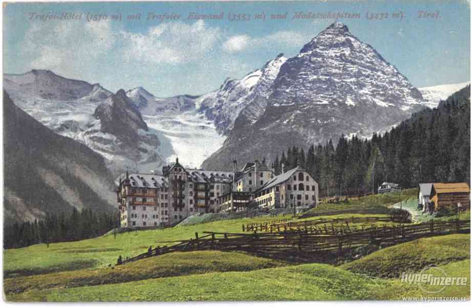 Stará pohlednice Tyroly - Trafoi hotel - foto 1