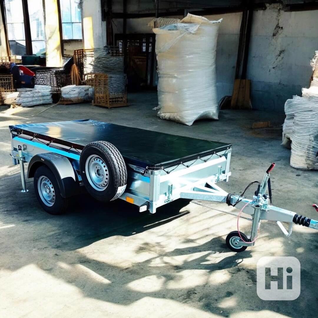 1300Kg brzděný nový profi vozík za auto 2,65m x 1,30m, DPH - foto 1