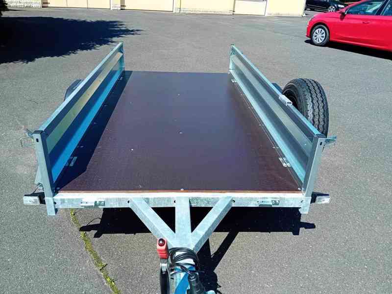 1300Kg brzděný nový profi vozík za auto 2,65m x 1,30m, DPH - foto 11