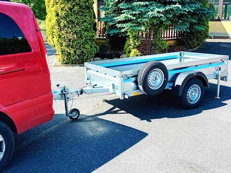 1300Kg brzděný nový profi vozík za auto 2,65m x 1,30m, DPH - foto 4