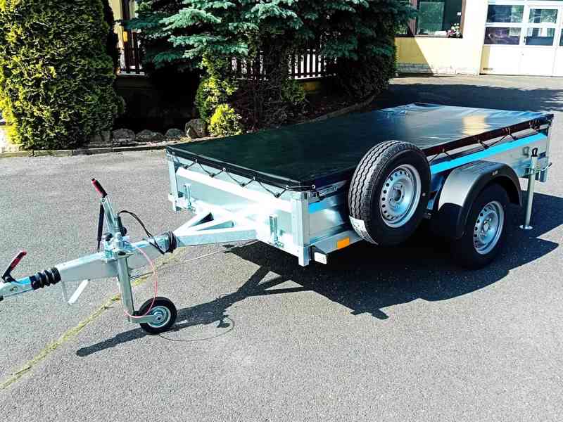 1300Kg brzděný nový profi vozík za auto 2,65m x 1,30m, DPH - foto 5