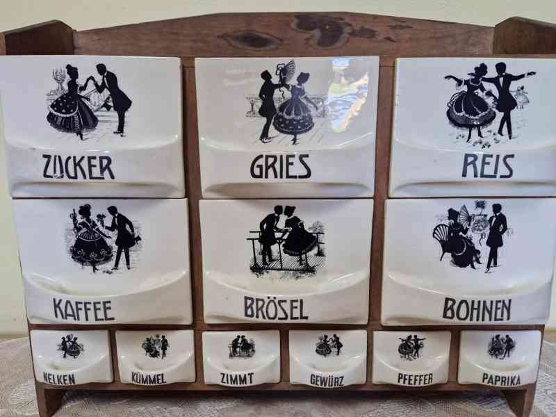 Krásná stará komletní sada kořenky Rokoko Ditmar Urbach - foto 2