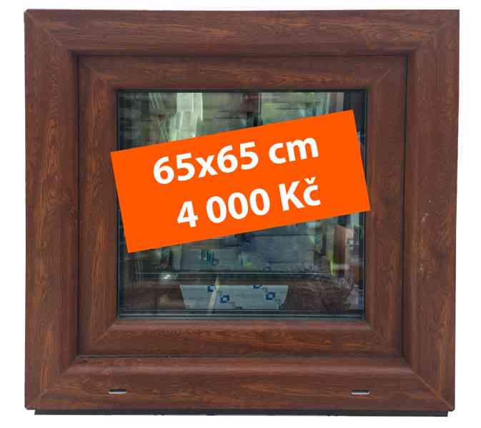 Okno 65x65 cm zlatý dub