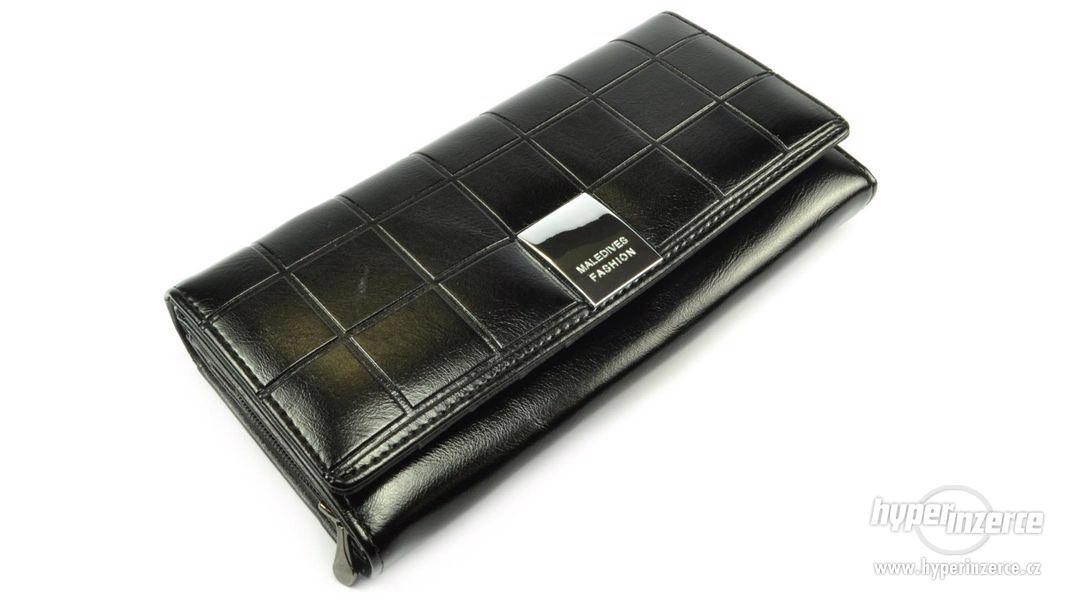 Černá kožená dámská peněženka - foto 2