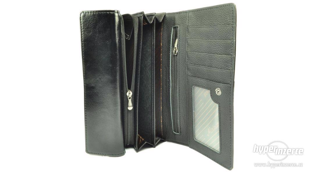 Černá kožená dámská peněženka - foto 7