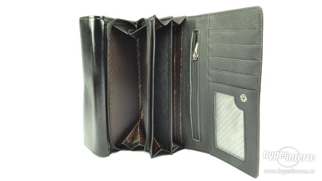 Černá kožená dámská peněženka - foto 8