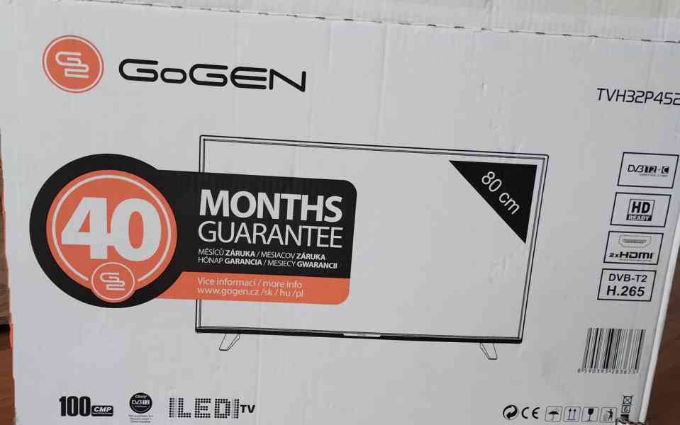 GoGEN TVH 32P452T – 32” televize, DVB-T2,Svitavy - foto 4