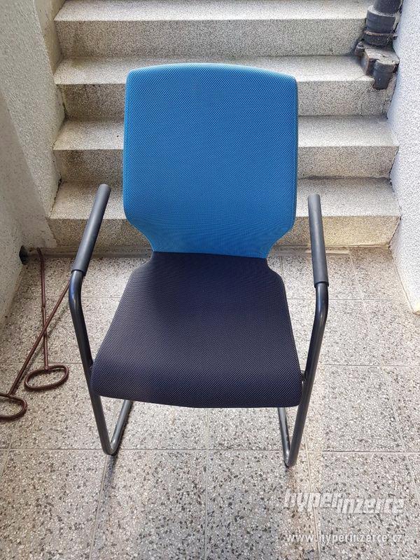 Konferenční židle látková - kvalitní, téměř nepoužívané - foto 1