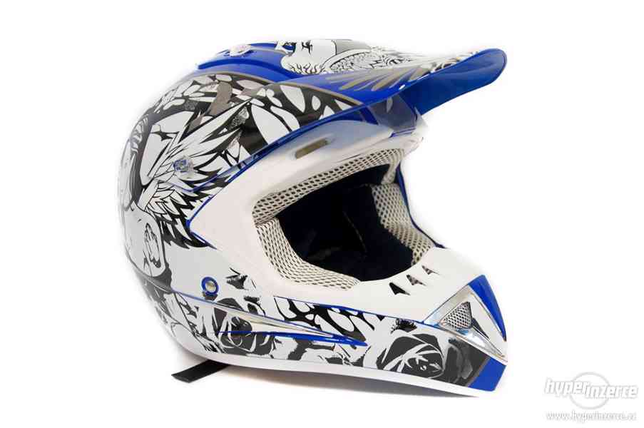 Motocrossová helma H1 Skull nová zabalená záruka 24 měsíců - foto 3