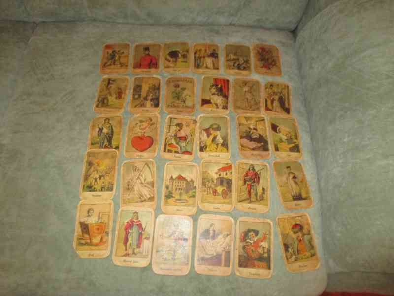 staré vykládací,věštící karty - foto 5