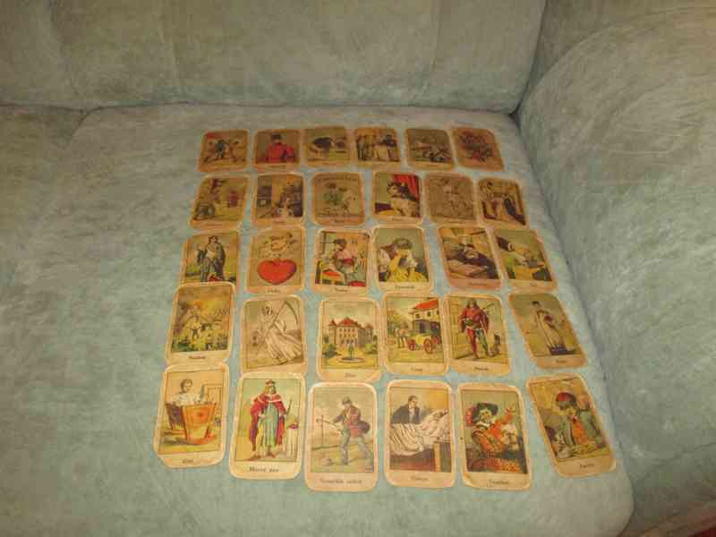 staré vykládací,věštící karty - foto 3