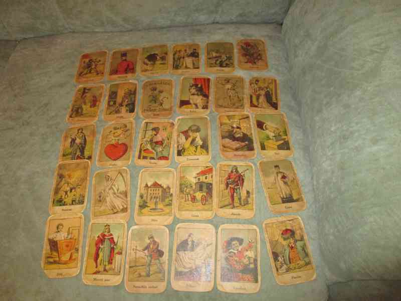 staré vykládací,věštící karty - foto 2