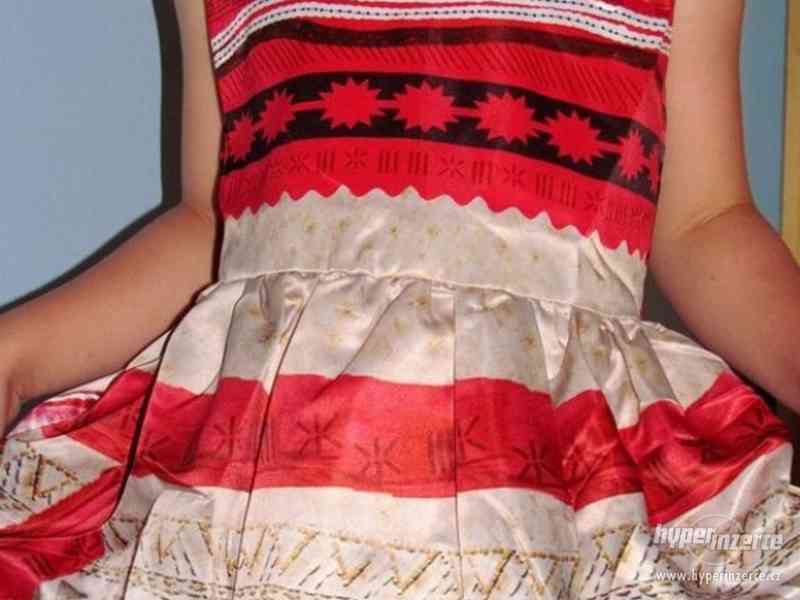 Odvážná Vaiana / Moana krásné lesklé šaty 6-10 let - foto 2