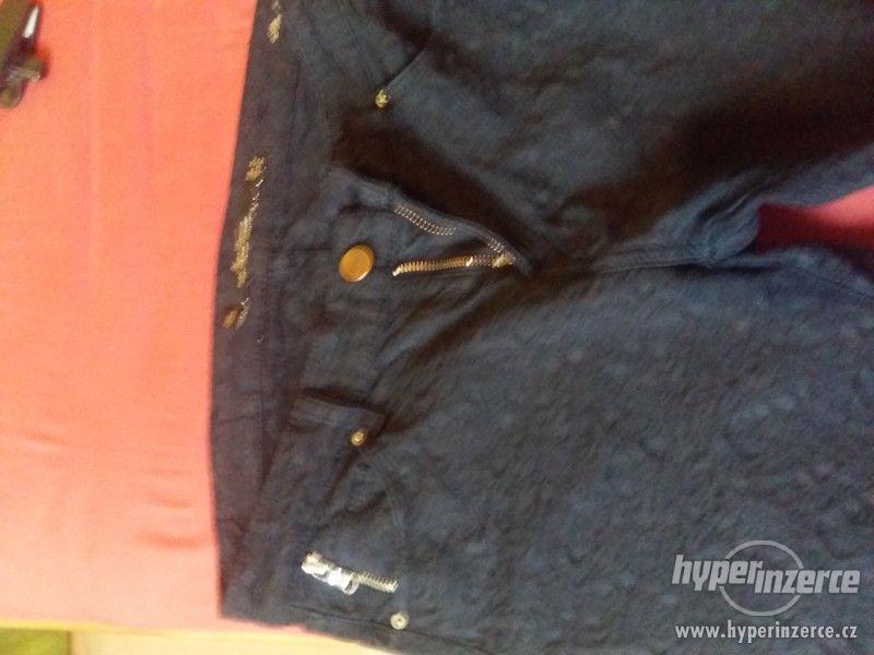 kalhoty džíny ZARA krajková džínovina černé. v 36, nové - foto 1