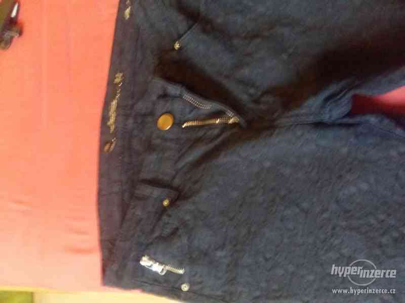 kalhoty džíny ZARA krajková džínovina černé. v 36, nové - foto 2