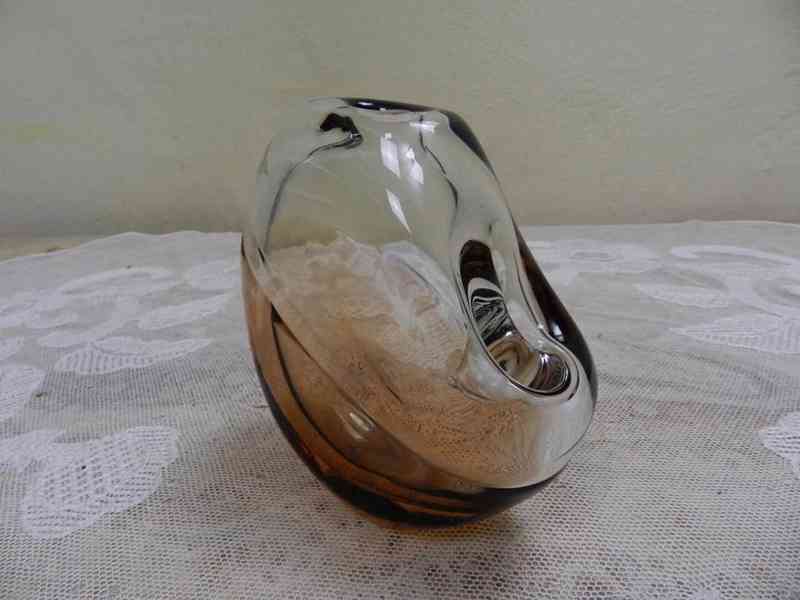 Zajímavá Váza hutní sklo Karel Wunsch Škrdlovice - foto 3