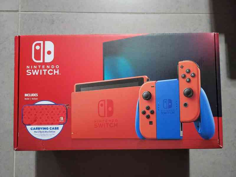 Nintendo Switch Mario Red Blue Limited Edition Console  - foto 1