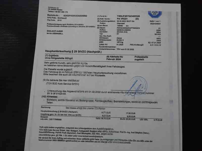 Škoda Fabia 1.9 SDI Combi r.v.2003 (STK:2/2024) - foto 17