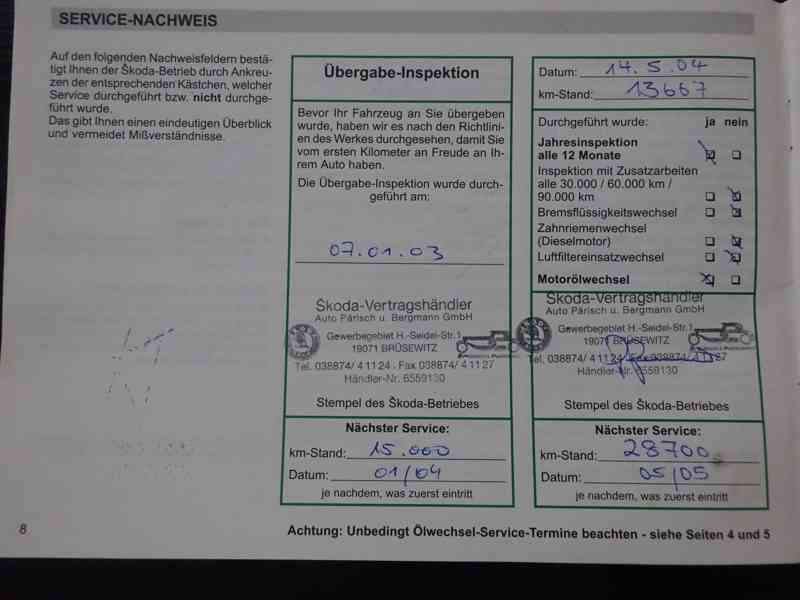 Škoda Fabia 1.9 SDI Combi r.v.2003 (STK:2/2024) - foto 21