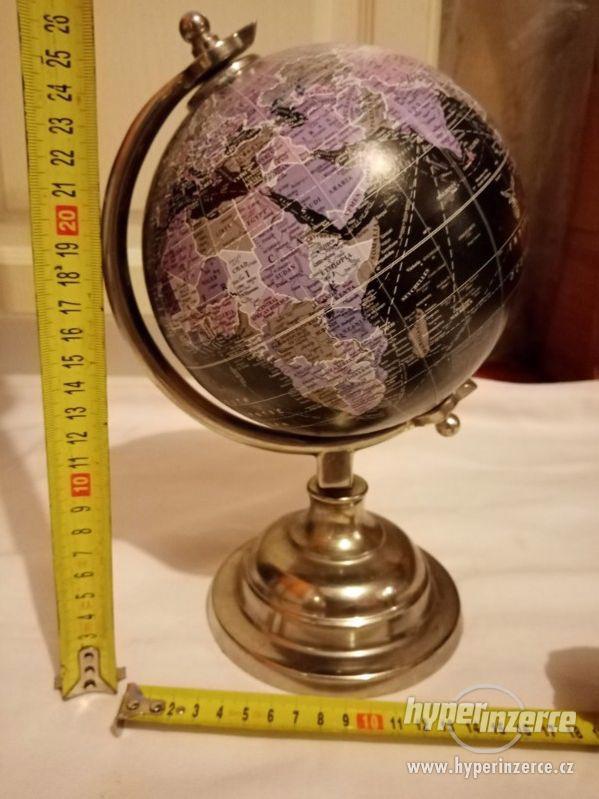 Globus s kovovou opěrkou a držákem na kouli - foto 5