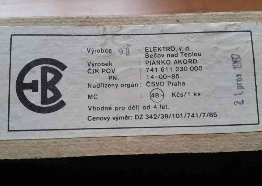 Akord dětské plastové pianko,klavírek - 5 kousků - foto 3