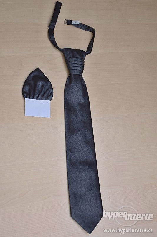 Svatební kravata Regata PREMIUM + kapesníček - foto 5