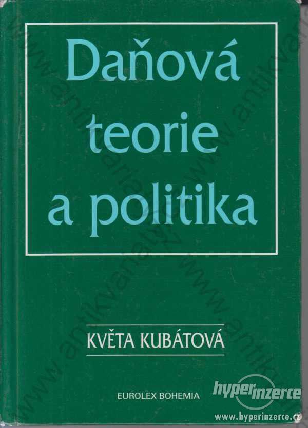 Daňová teorie a politka Květa Kubátová 2000 - foto 1