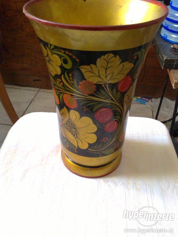 Málo vídané dřevěné vázy malované - foto 6
