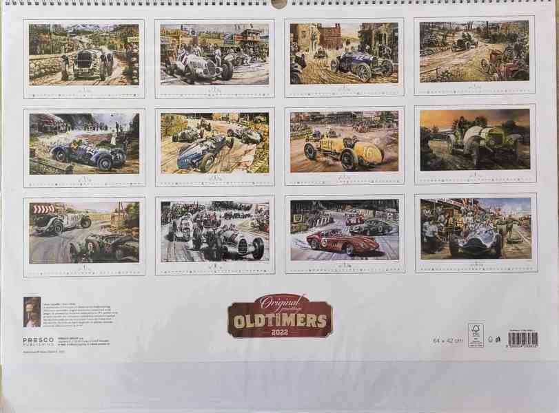 Nástěnný kalendář Oldtimers Václav Zapadlík 2022 - foto 2