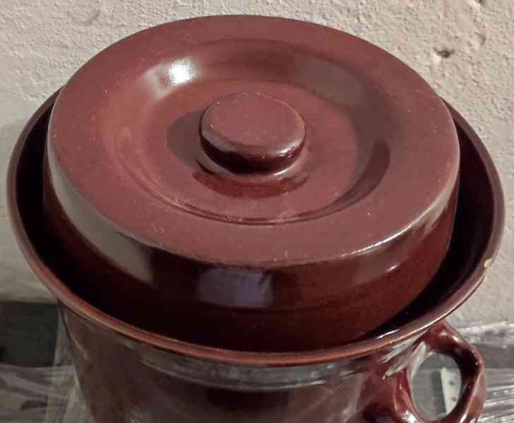 Keramický zelňák 15 l s poklicí - foto 5