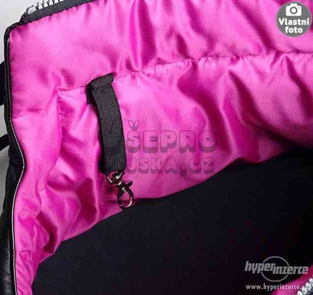 Černo-růžová taška pro psa - foto 2