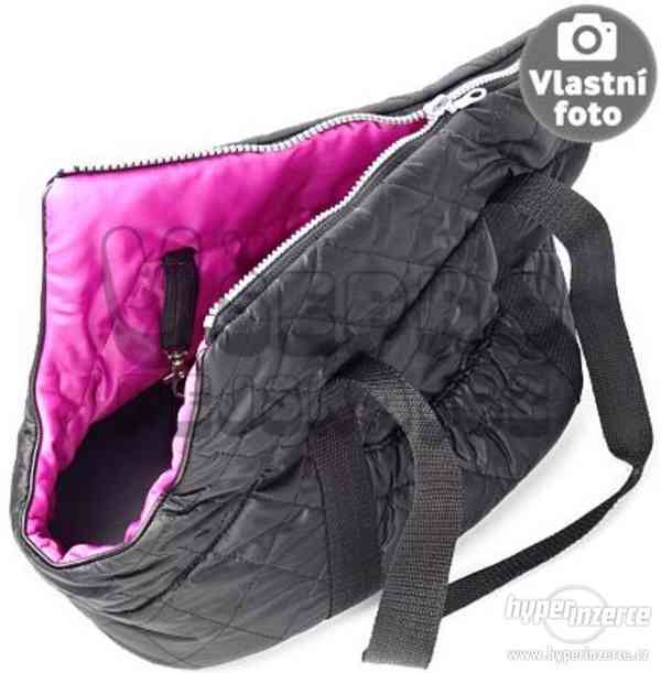 Černo-růžová taška pro psa - foto 4