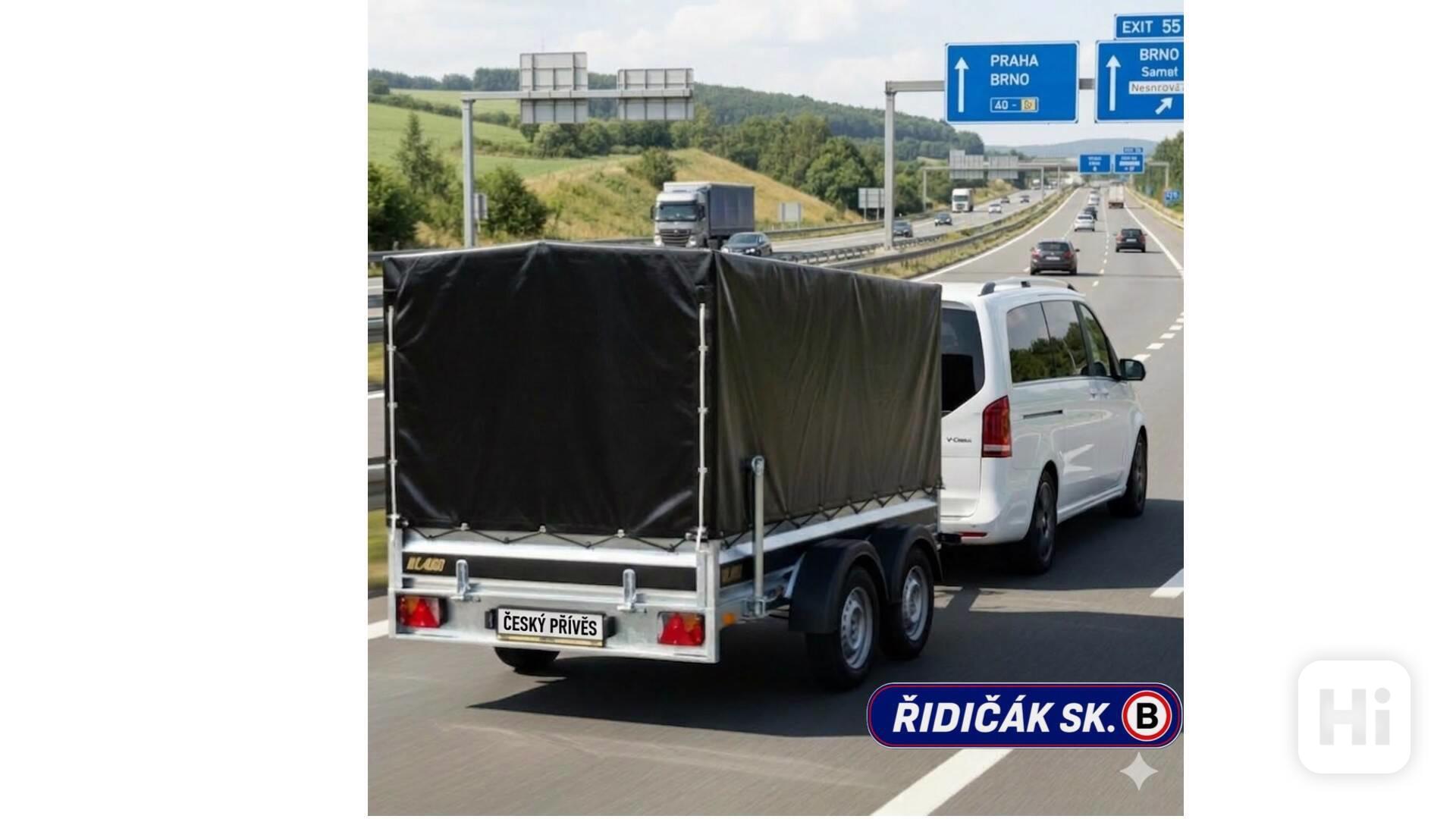 Nový přívěsný vozík +plachta 3,0mx1,50x1,45, řidičák B, DPH - foto 1