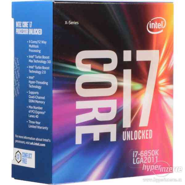 Intel core i7 - 6850k Nový, SLEVA - foto 1