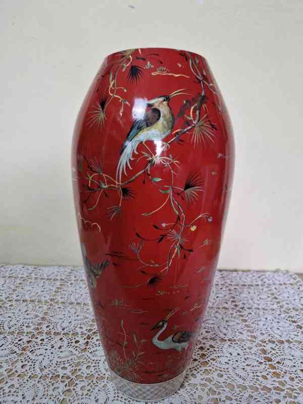 Krásná bohatě zdobená zlacená Váza s Ptáky Satsuma Japonsko - foto 11
