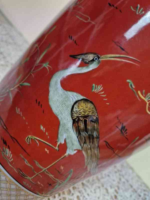 Krásná bohatě zdobená zlacená Váza s Ptáky Satsuma Japonsko - foto 13