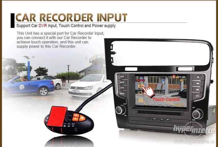 VW GOLF 7 - Dotykove Autoradio Navi GPS DVD Bluetooth SD USB - foto 6