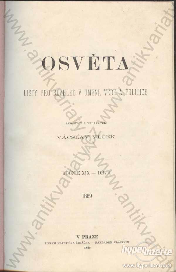 Osvěta Vácslav Vlček 1889 - foto 1