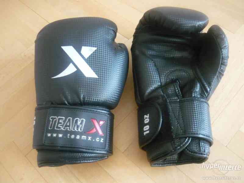 Boxerské rukavice Team X - TOP stav!!! - foto 1