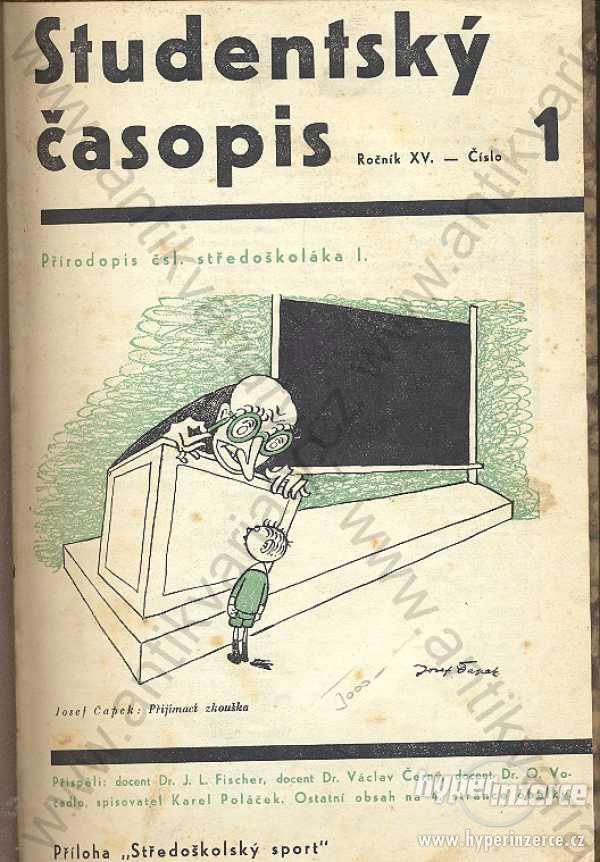 Studentský časopis ročník XV, čísla 1-10 1935-36 - foto 1