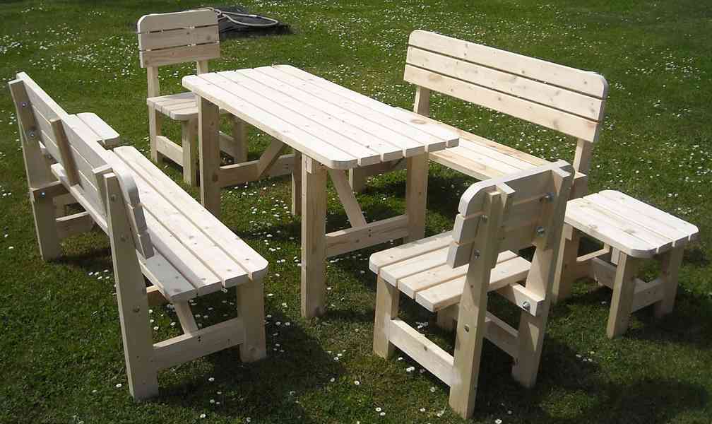 Zahradní nábytek 5+2 masiv 33mm - foto 3