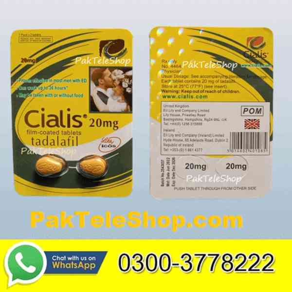 Cialis 20mg 2 Tabl ets Pack - 03003778222
