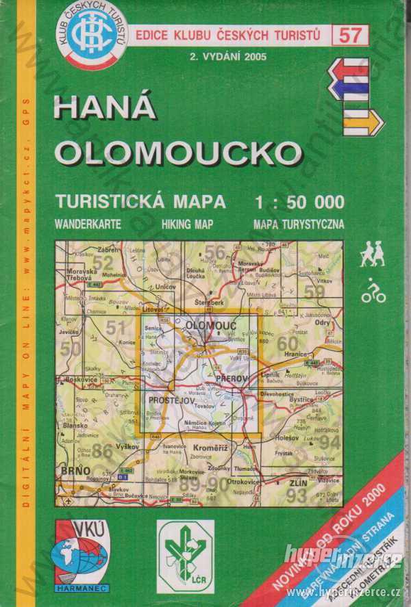 Haná, Olomoucko Turistická mapa KČT2005 1 : 50 000 - foto 1