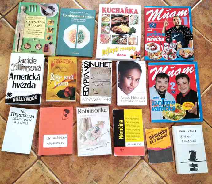 Knihy, beletrie, Waltari, Hercíková, kuchařky, Collins - foto 1
